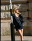 Penn Tailored Short: Linen, Navy