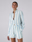The Set: Linen Cornflower Blue Stripe Shirt & Boxer