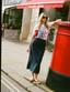 Clara Skirt: Linen, Navy Blue