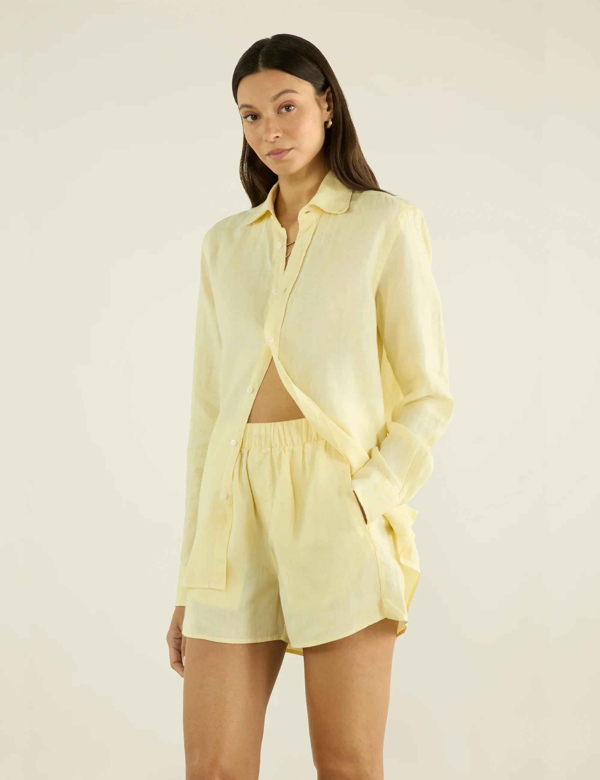 The Boxer: Linen, Lemon Yellow Main image