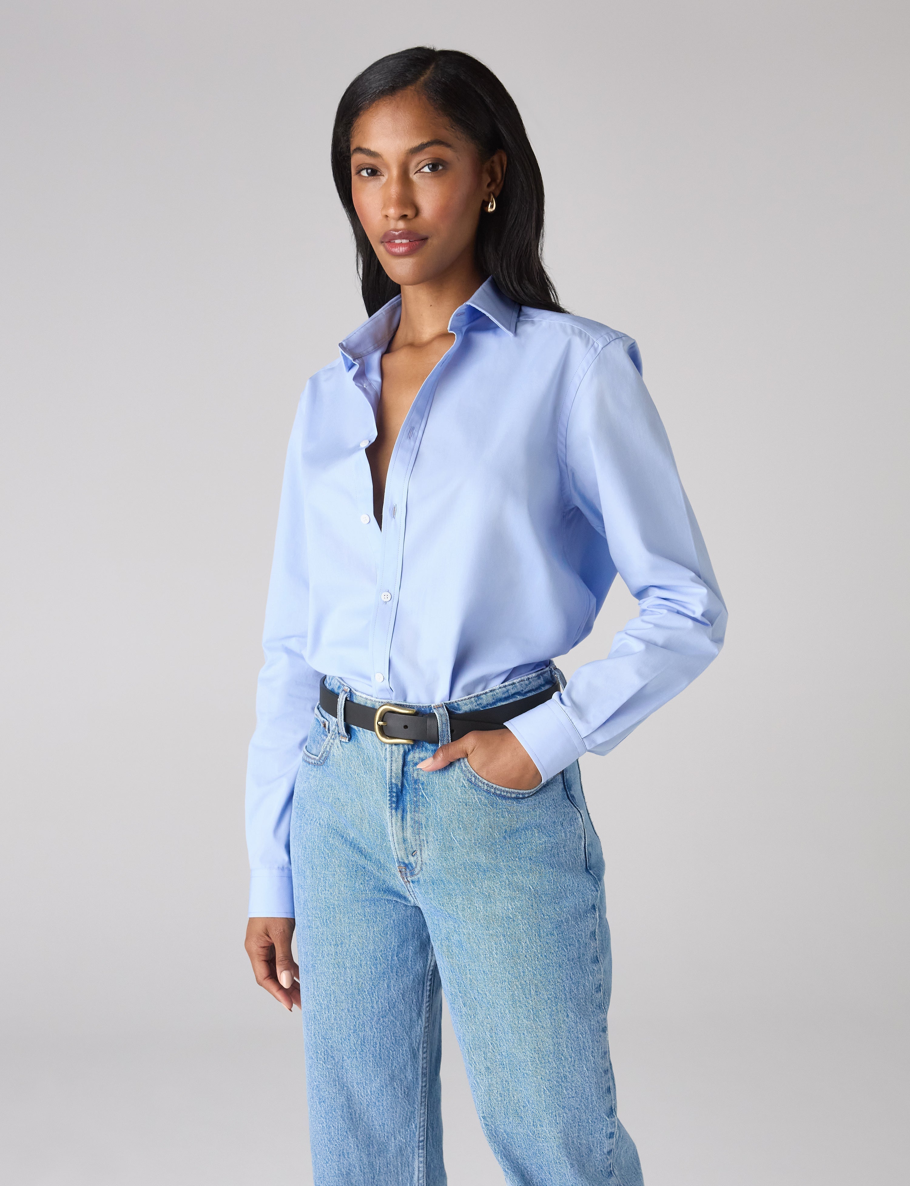 The Classic: Fine Poplin, Sky Blue Main image