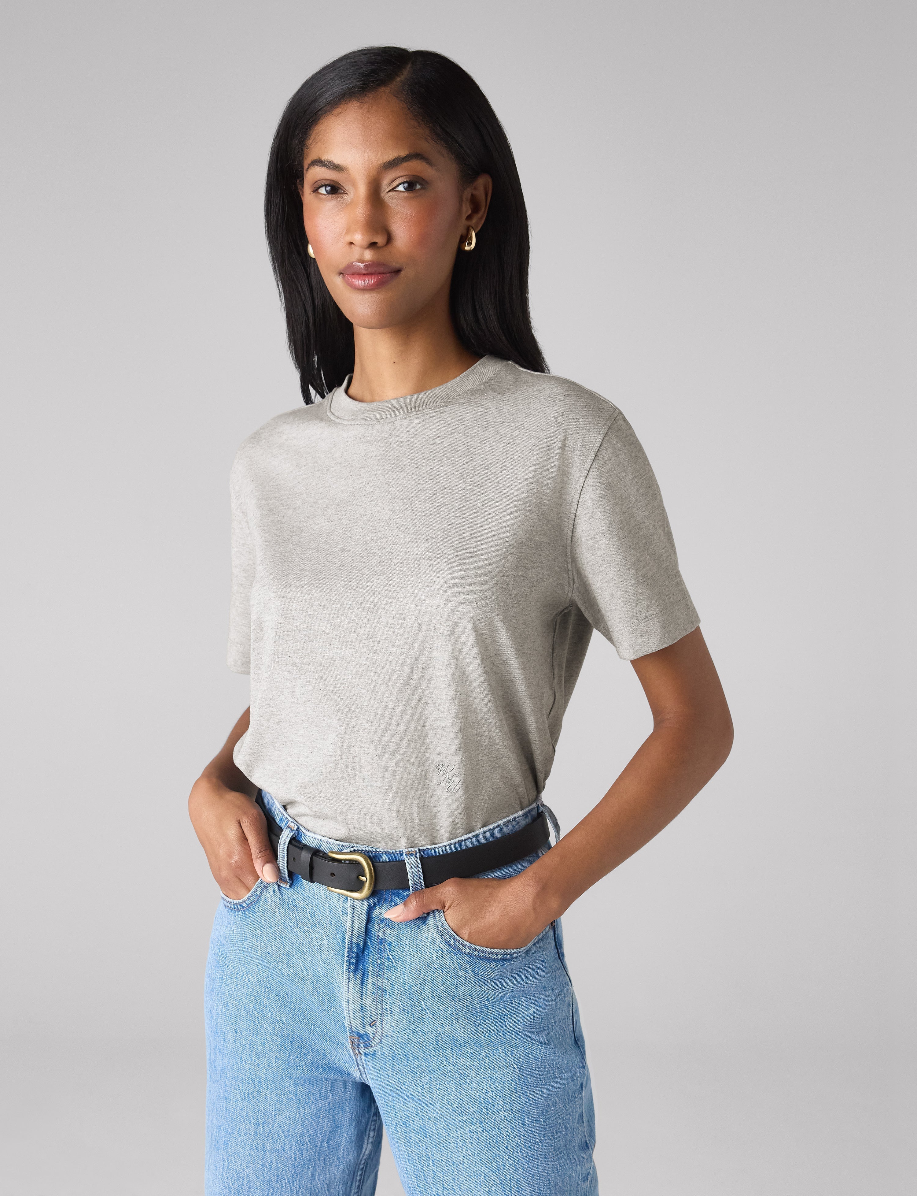 The Foundations Set: Soho T-Shirt in White, Navy & Grey