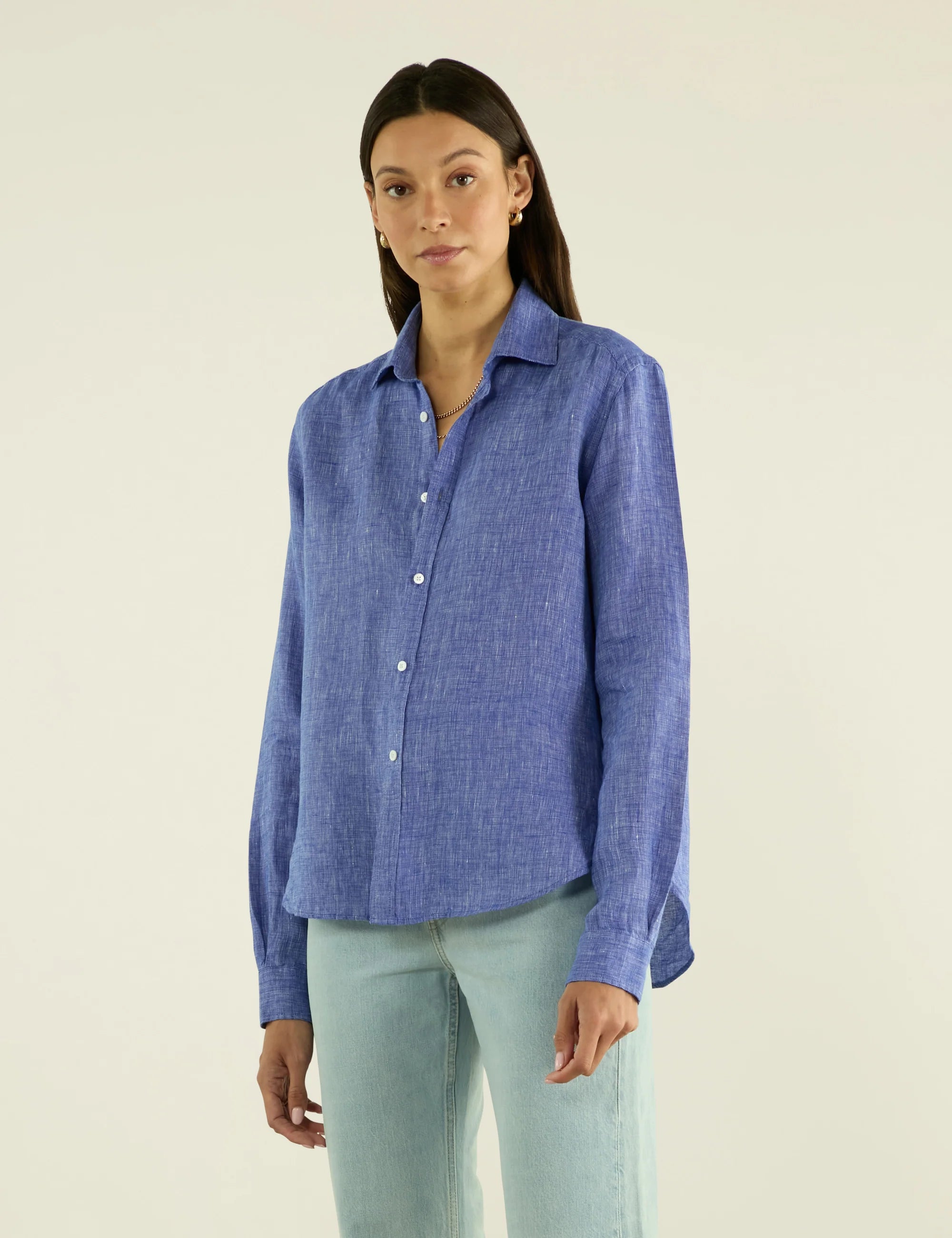 The Classic: Linen, Lapis Blue