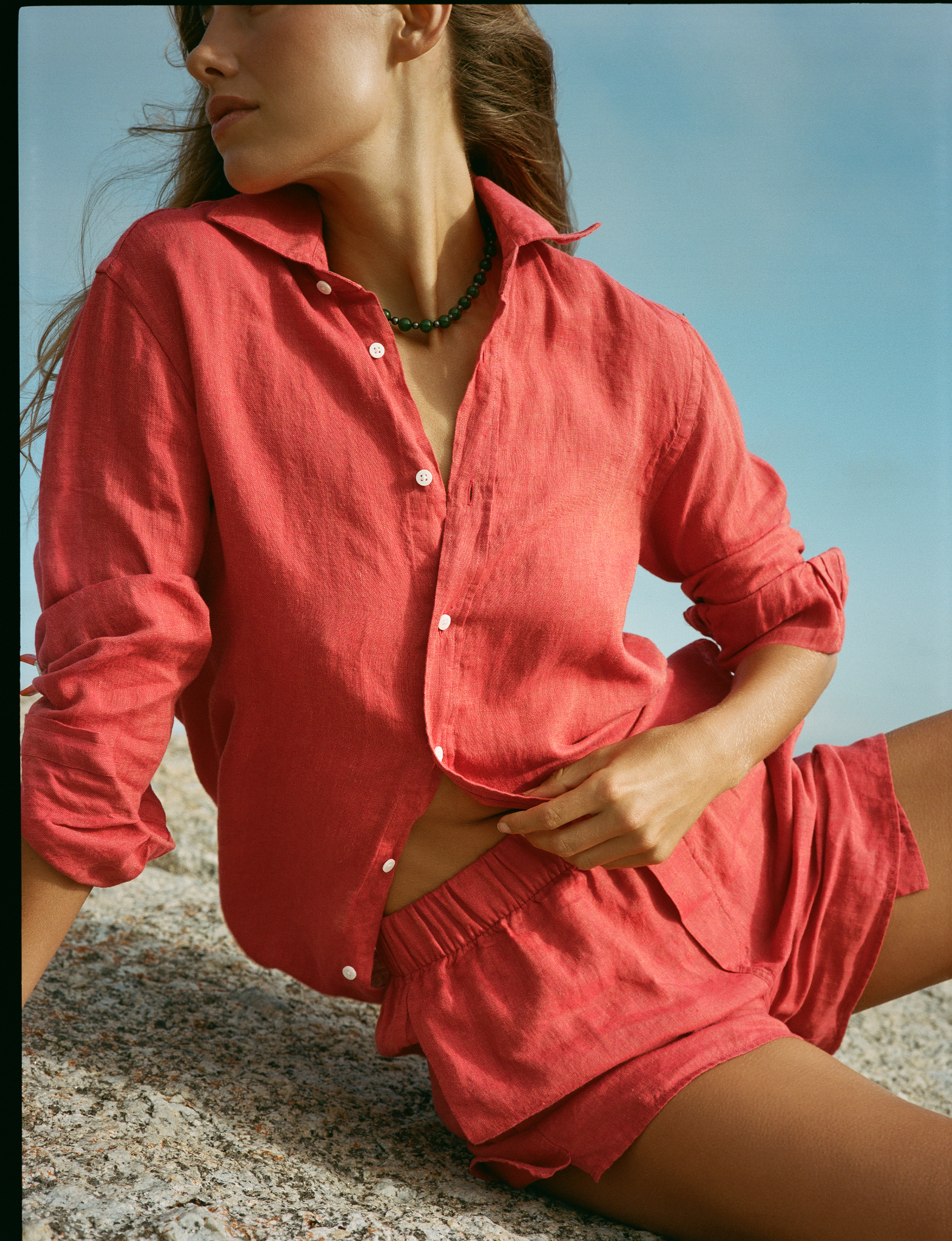 The Boyfriend: Linen, Cardinal Red Main image