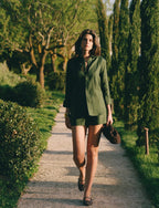 The Set: Linen Hunter Green Shirt & Boxer