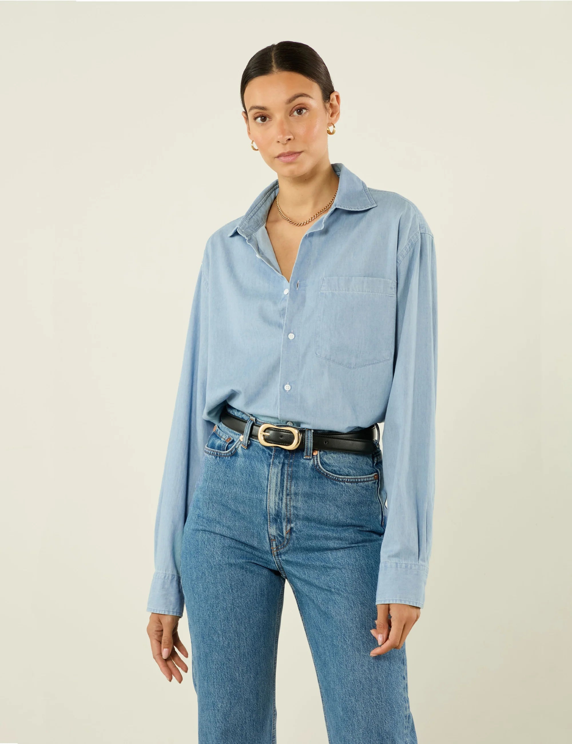The Oversized: Chambray, Light Blue Main image