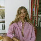 The Set: Seersucker Pink and Berry Stripe Shirt & Boxer Shorts