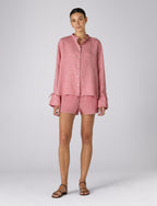 Rye Blouse: Linen, Post Box Red Gingham