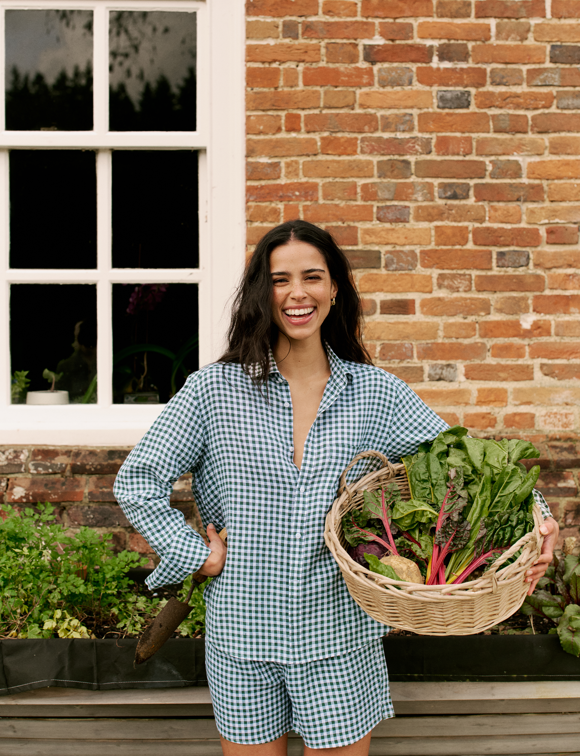 The Classic: Linen, Green Gingham Main image