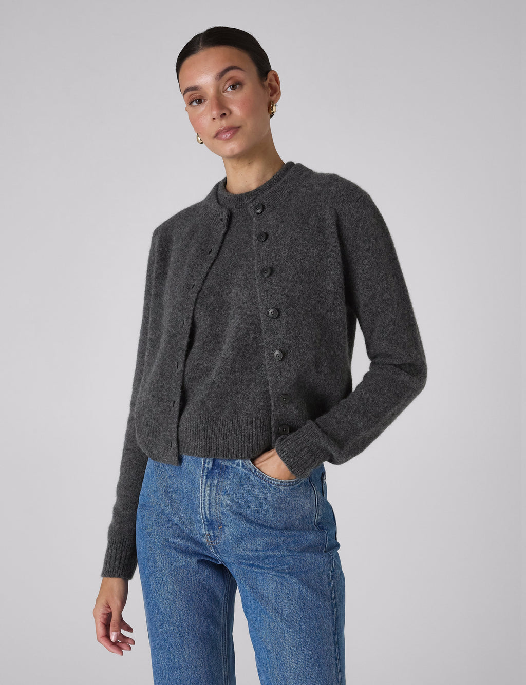 Skye Vest: Yak Wool, Dark Grey Melange