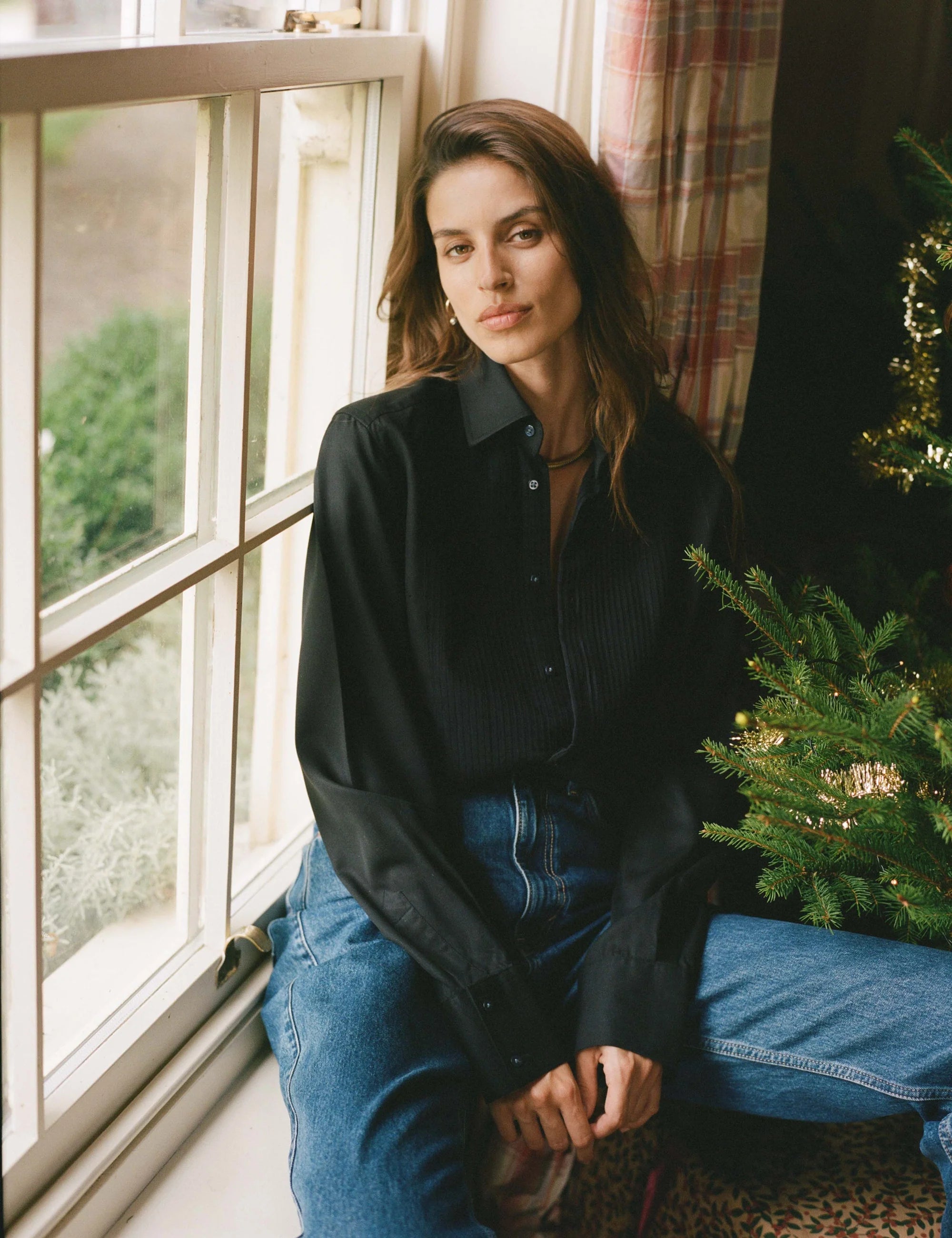 The Dress Shirt: TENCEL™ Lyocell, Black Main image