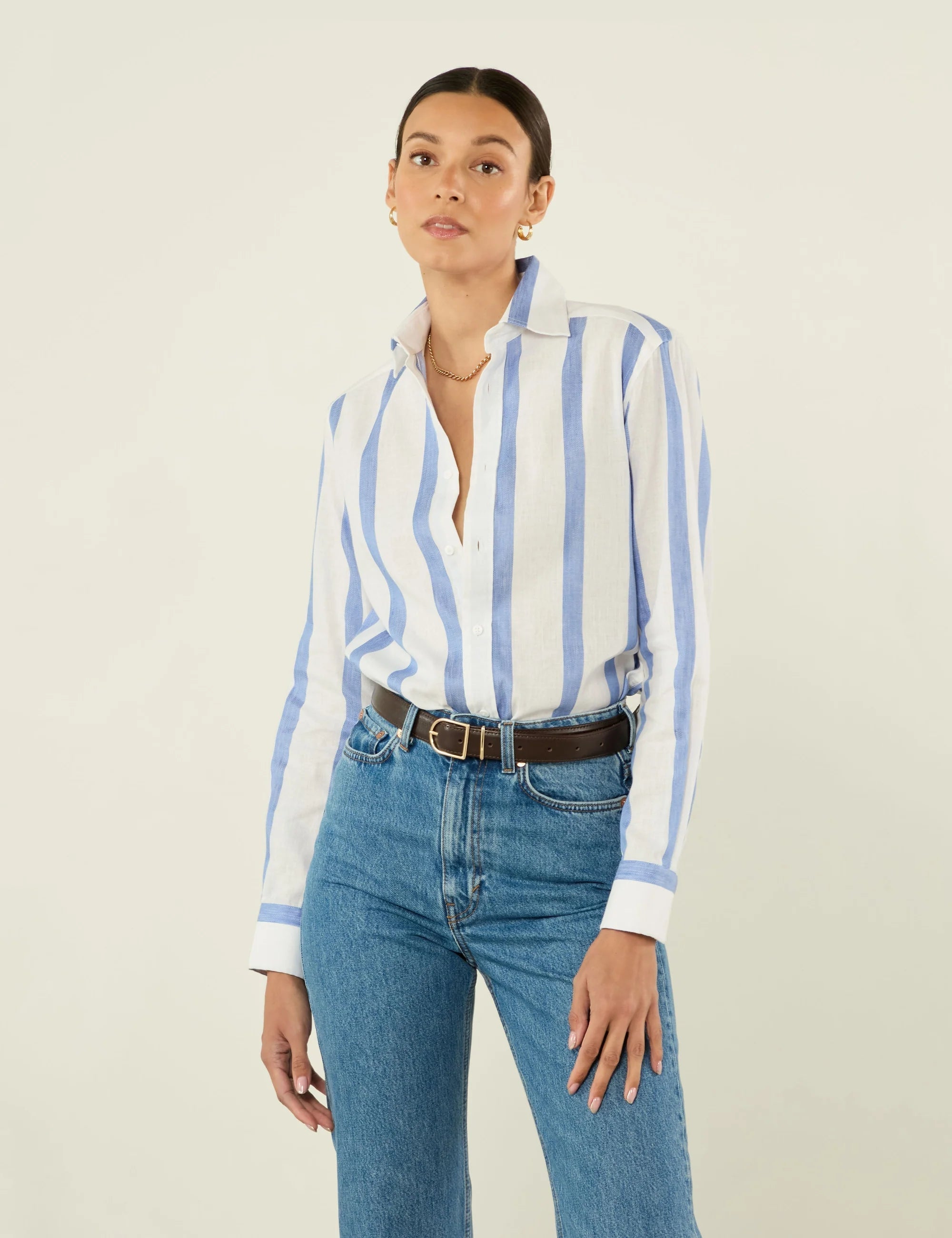 The Boyfriend: Weave, Ocean Blue Stripe Main image