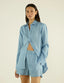The Boxer: Linen, Storm Blue
