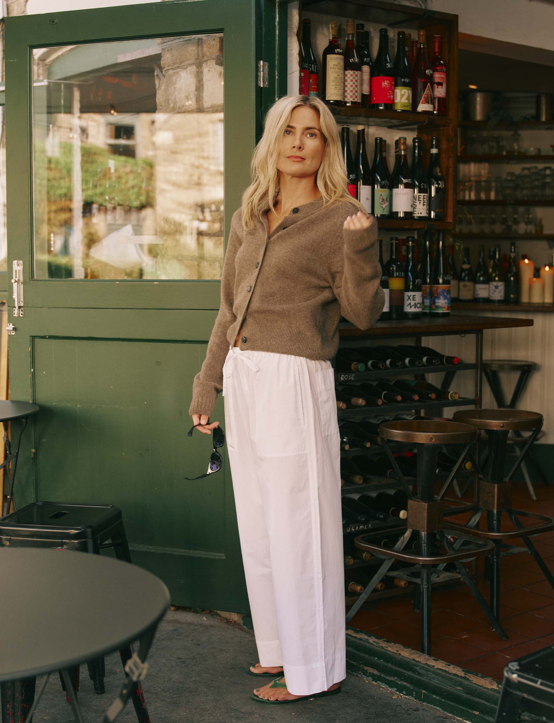 Sifnos Trousers: Fine Poplin, White x Lucy Williams Main image