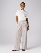 Rampling Trouser: Seersucker, Mocha Stripe