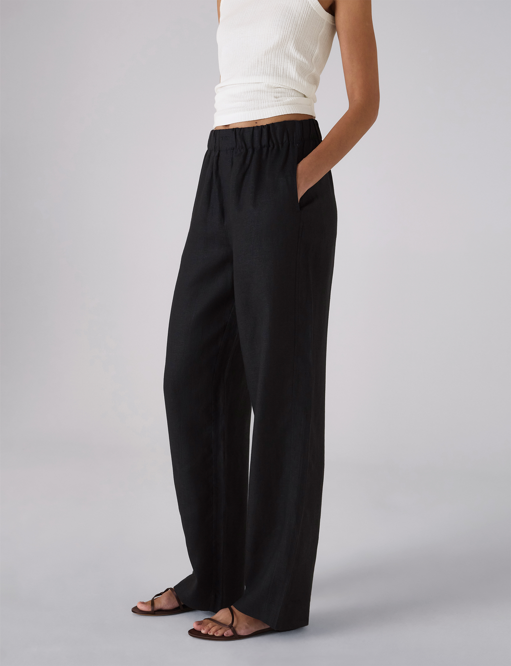 The Set: Linen Black Shirt & Palazzo