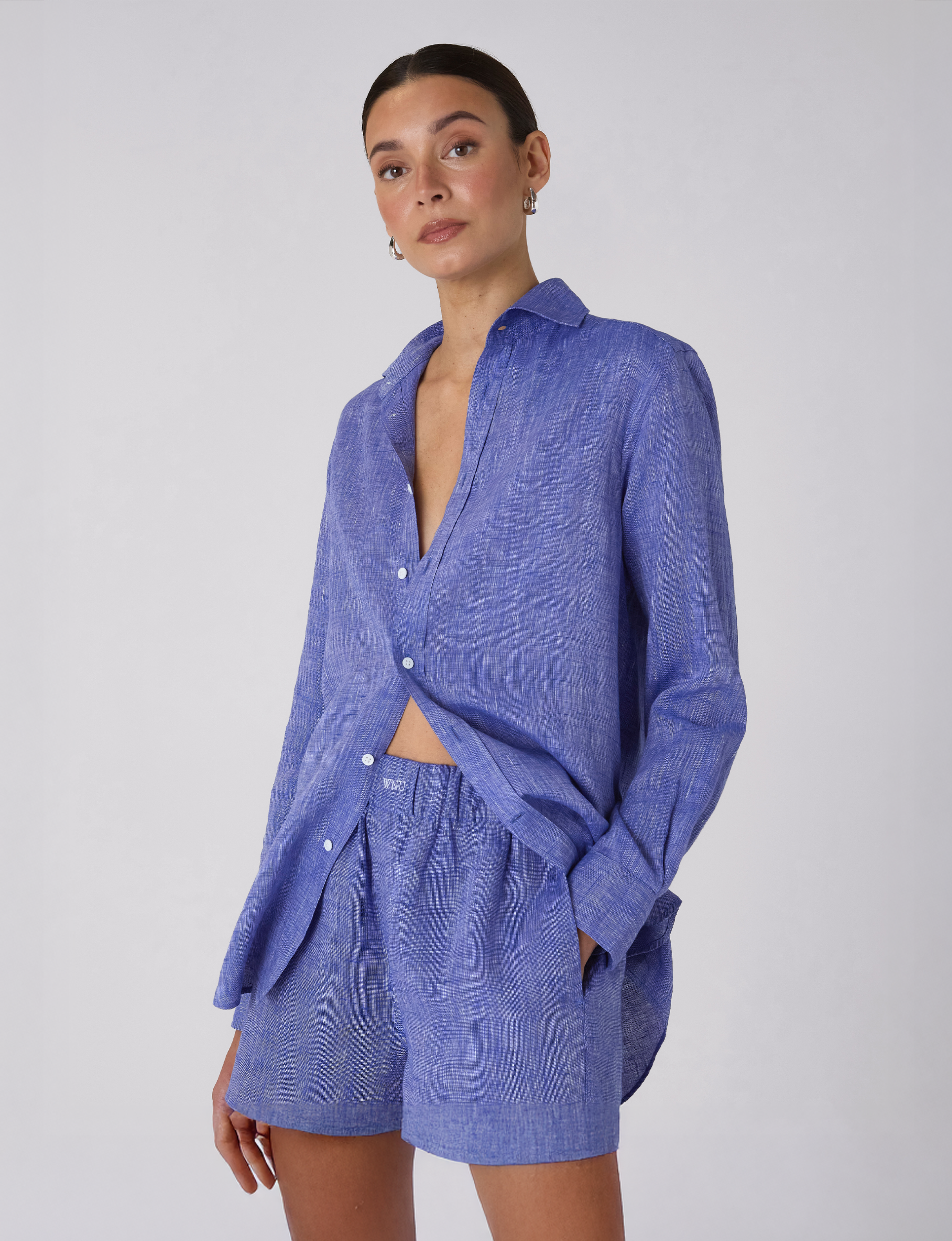 The Boxer: Linen, Lapis Blue Secondary image