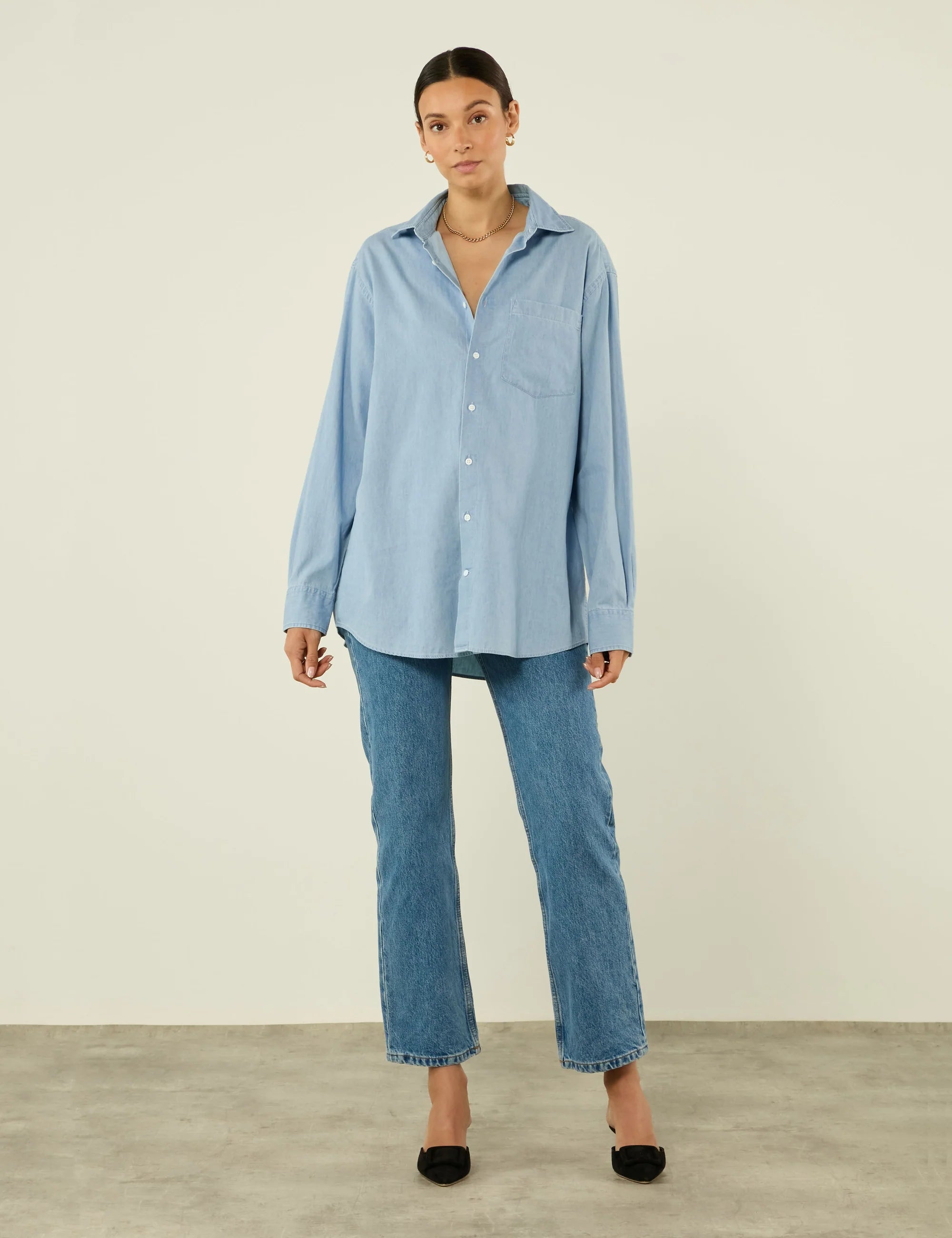 The Oversized: Chambray, Light Blue Secondary image