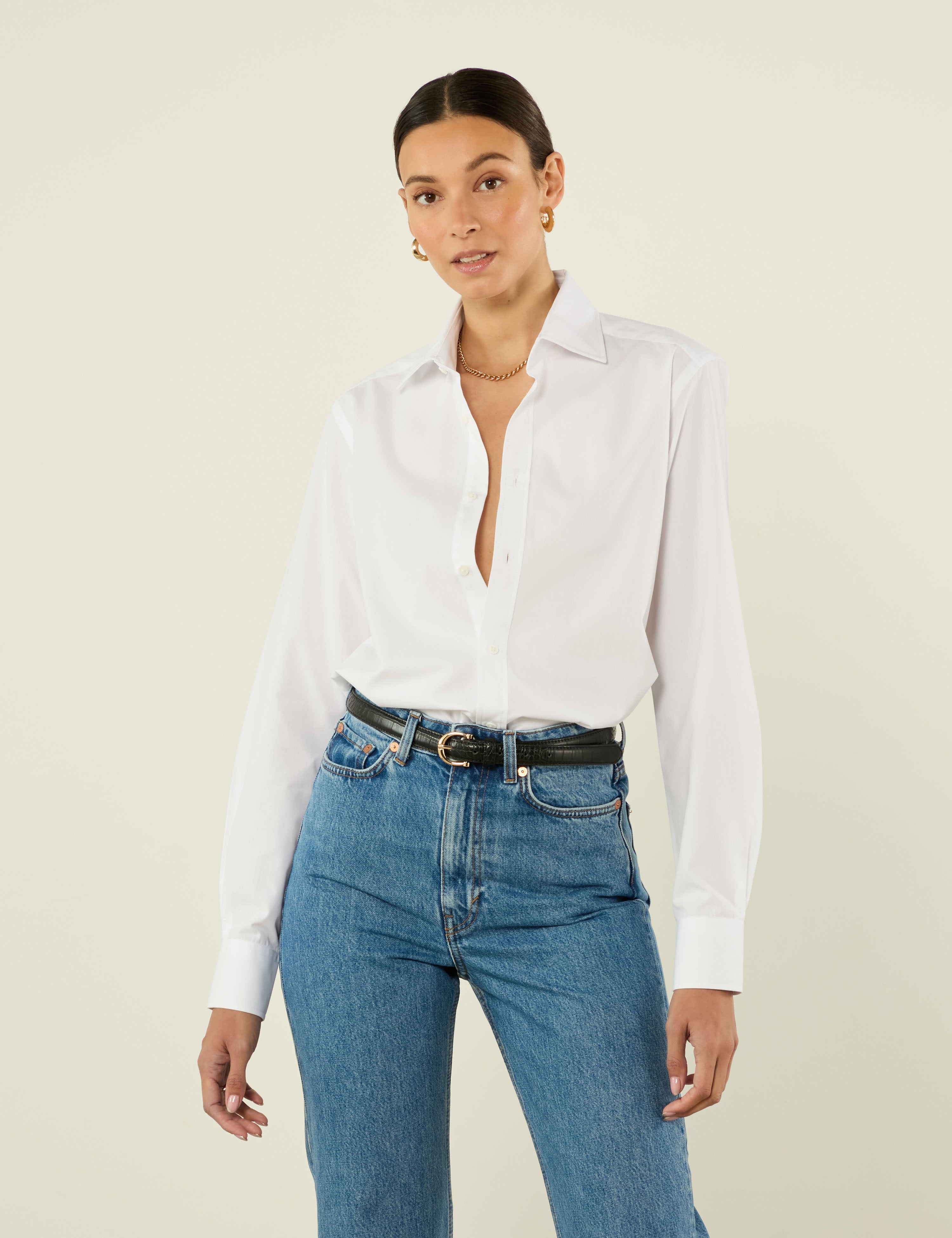 The Boyfriend: Fine Poplin, White Secondary image