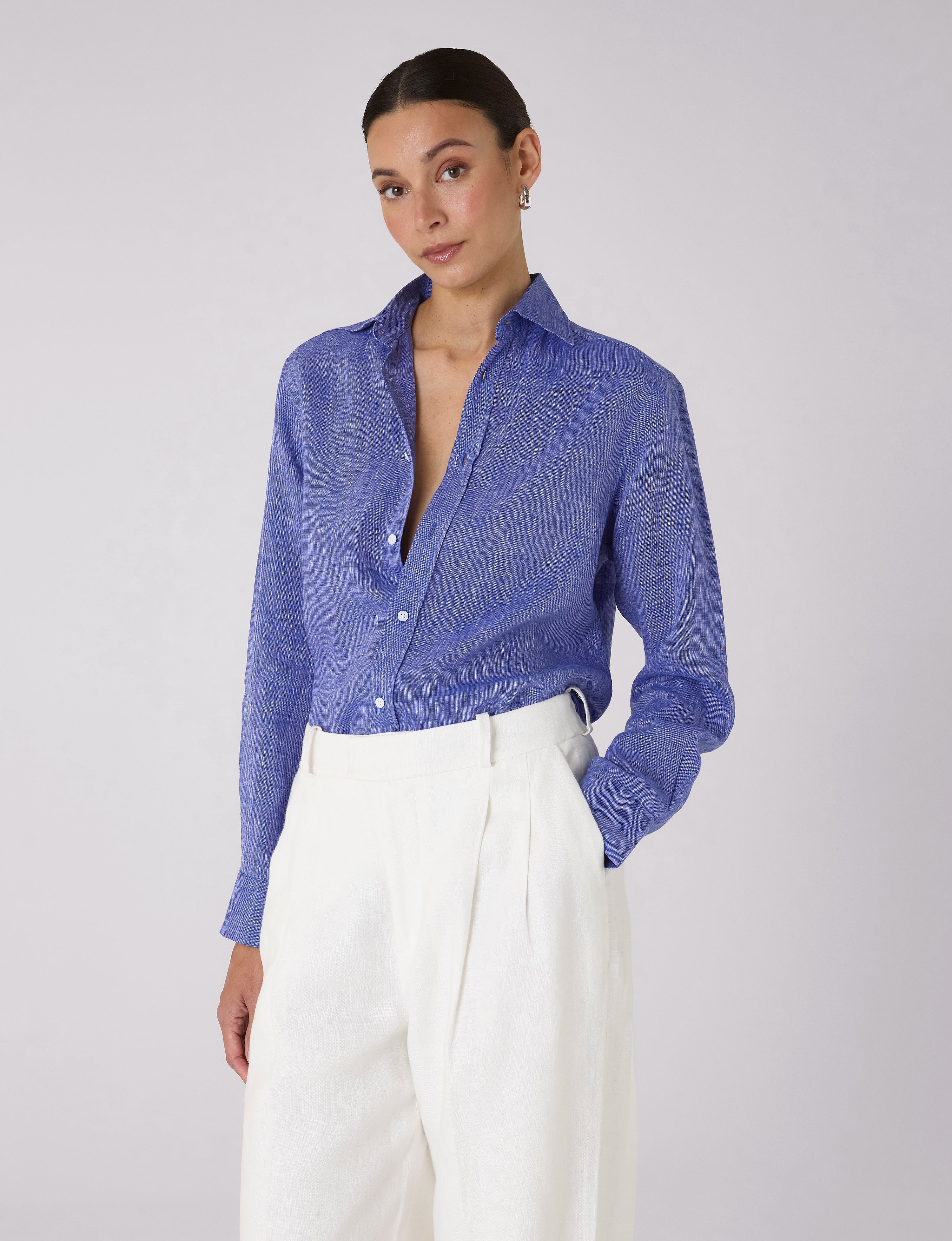 The Boyfriend: Linen, Lapis Blue Secondary image