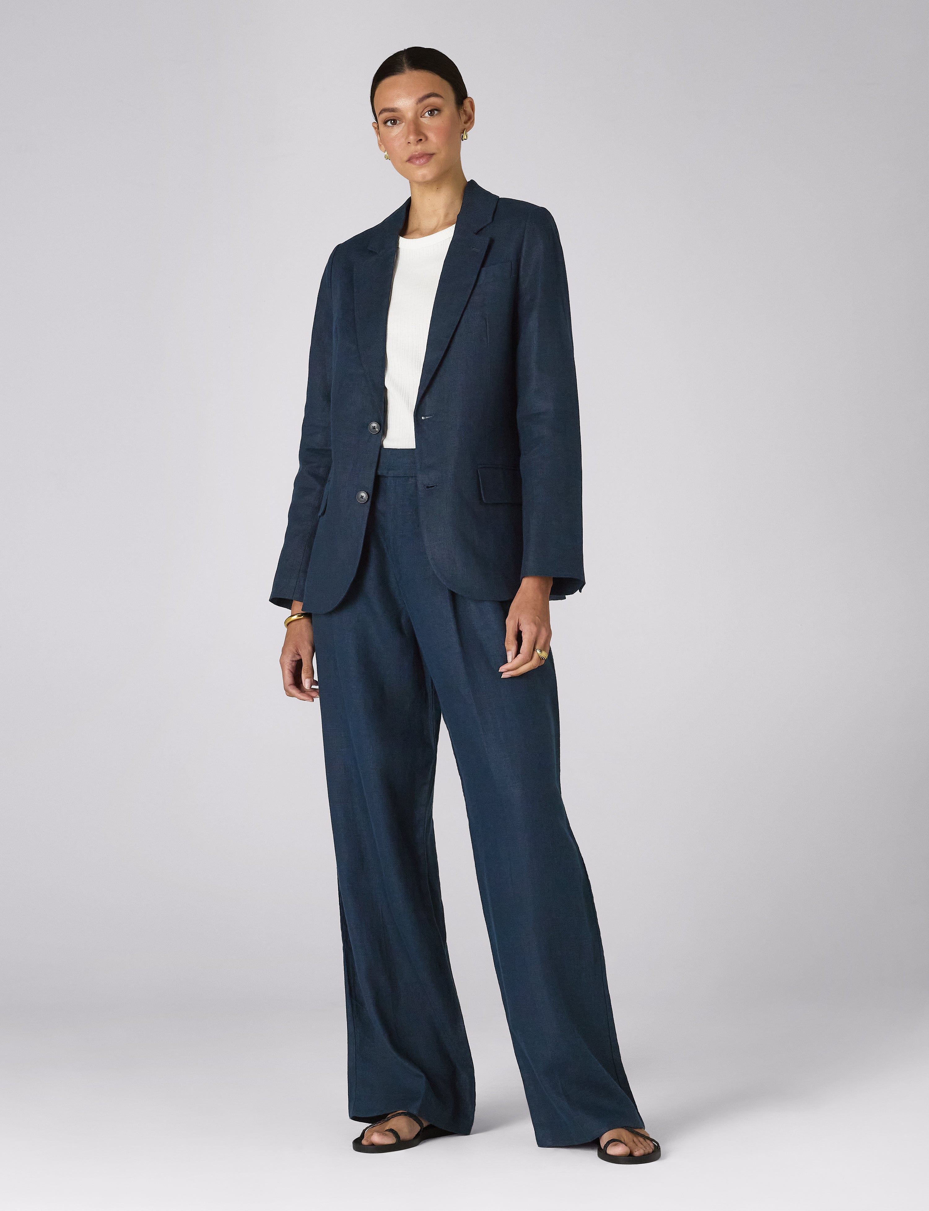 MuteThread Rampling Trouser: Navy Linen Secondary image