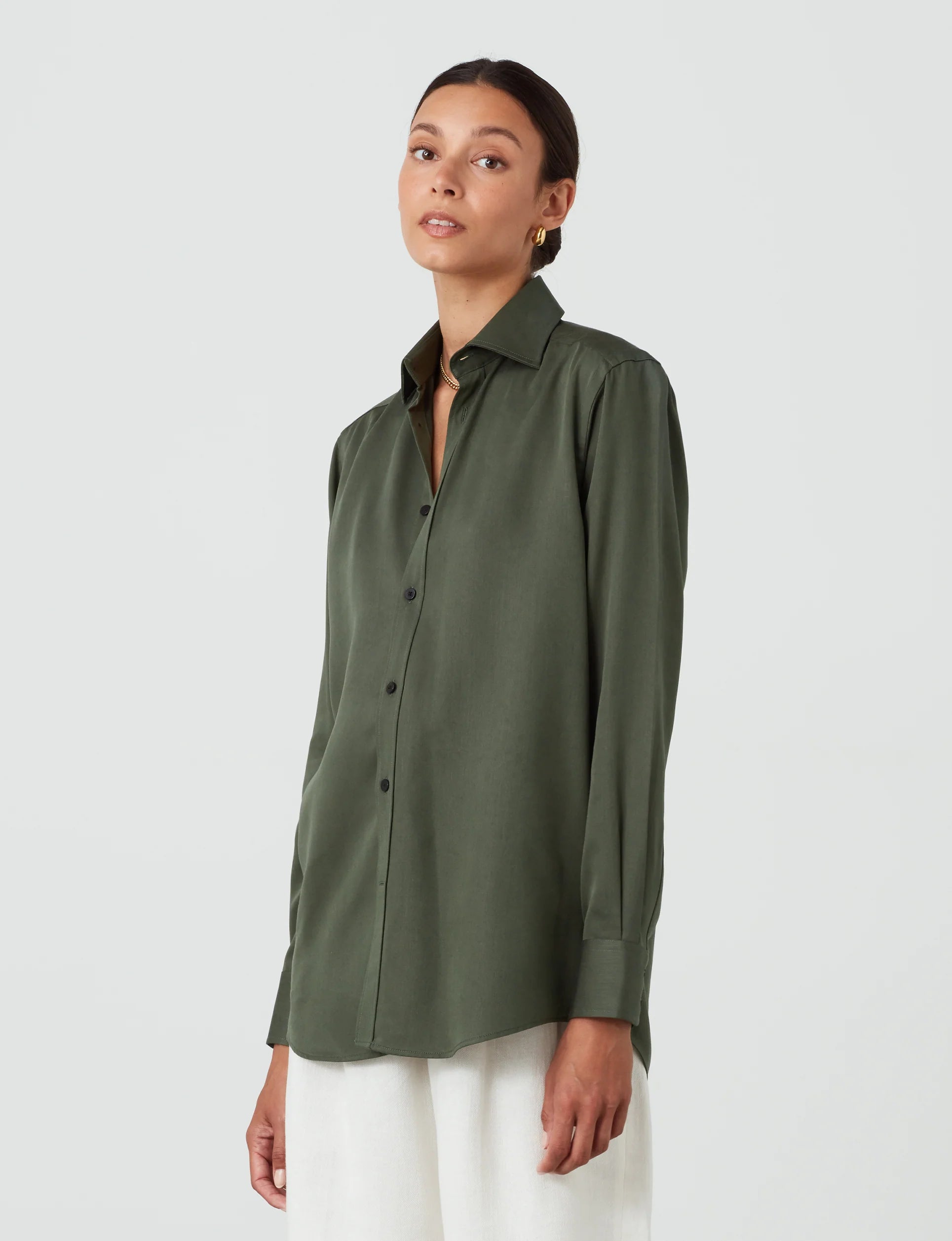 The Boyfriend: TENCEL™ Lyocell, Khaki Secondary image