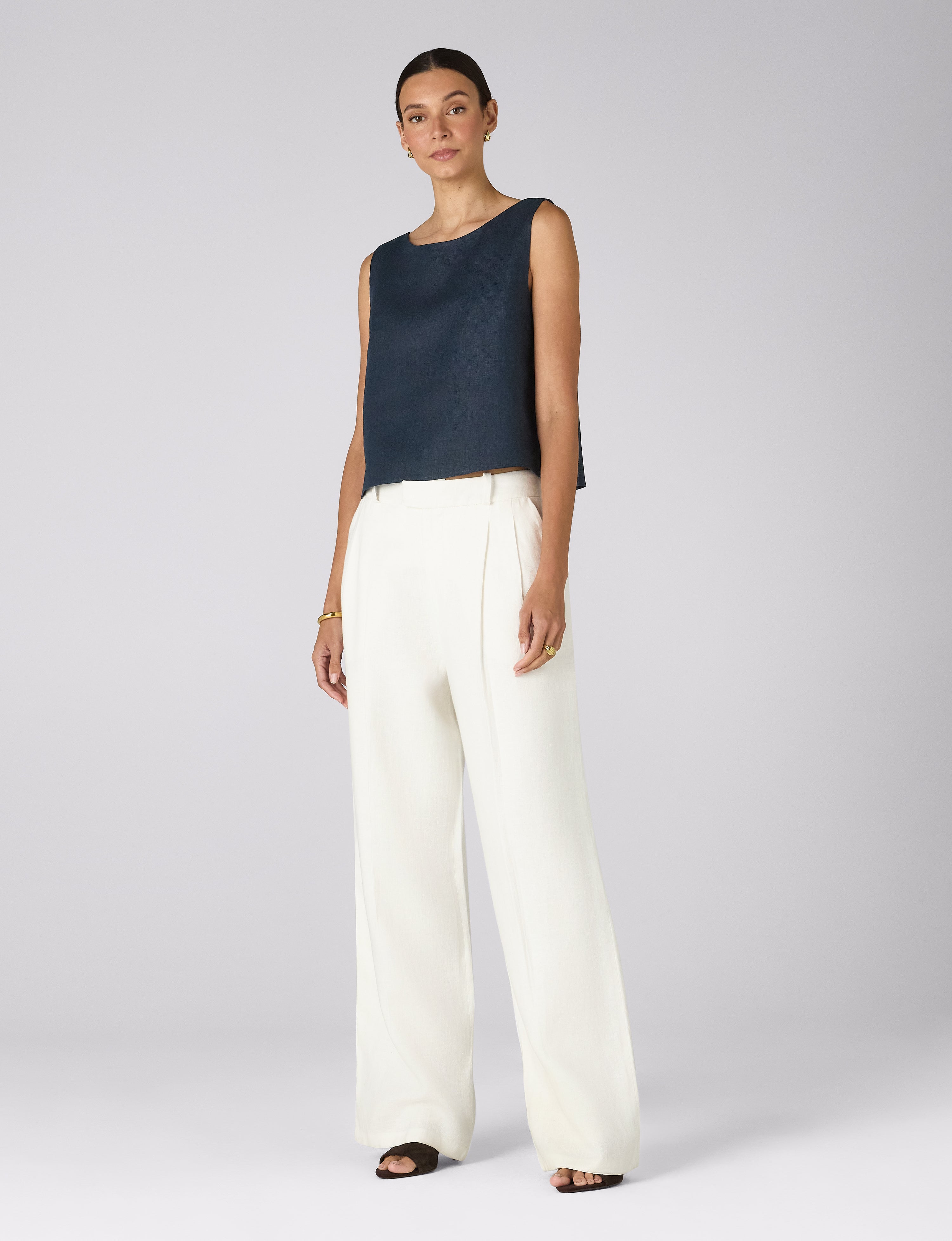 Rampling Trouser: Linen, Ivory Secondary image