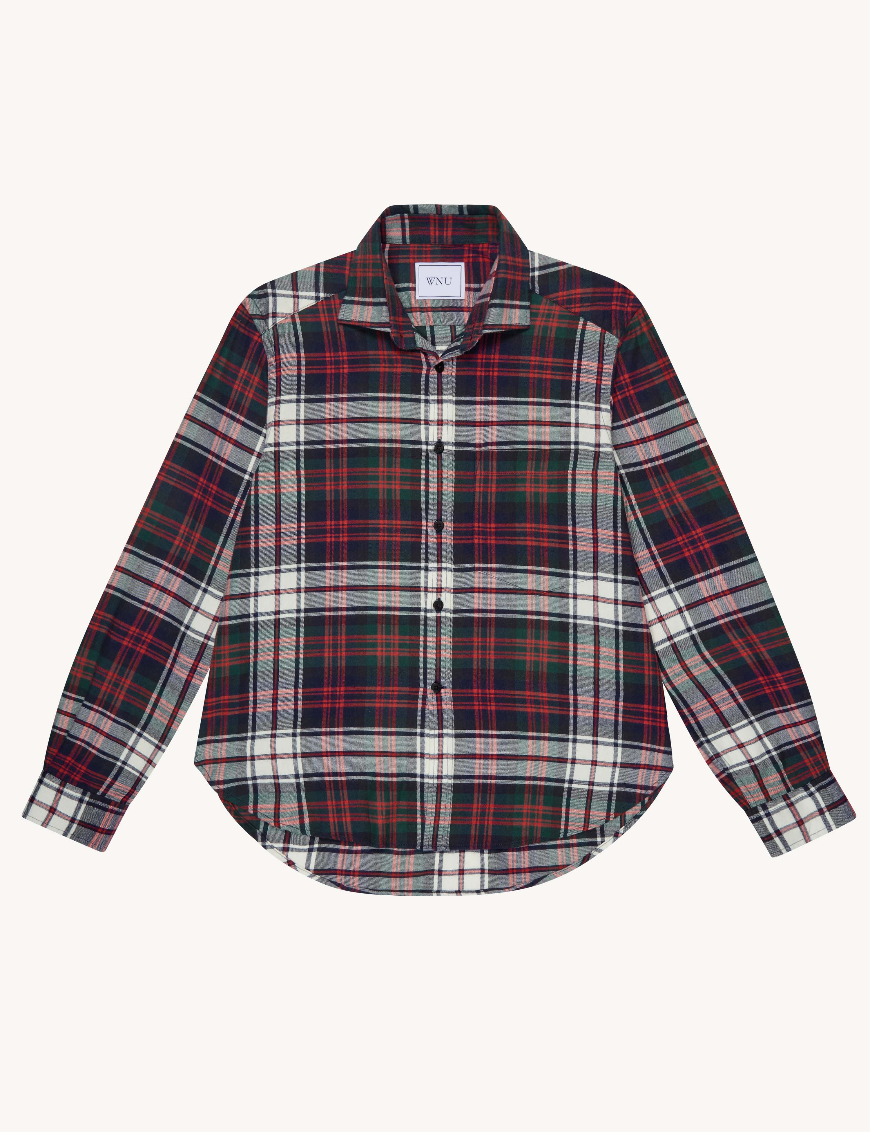 The Classic: Fine Brushed, White and Red Plaid Secondary image