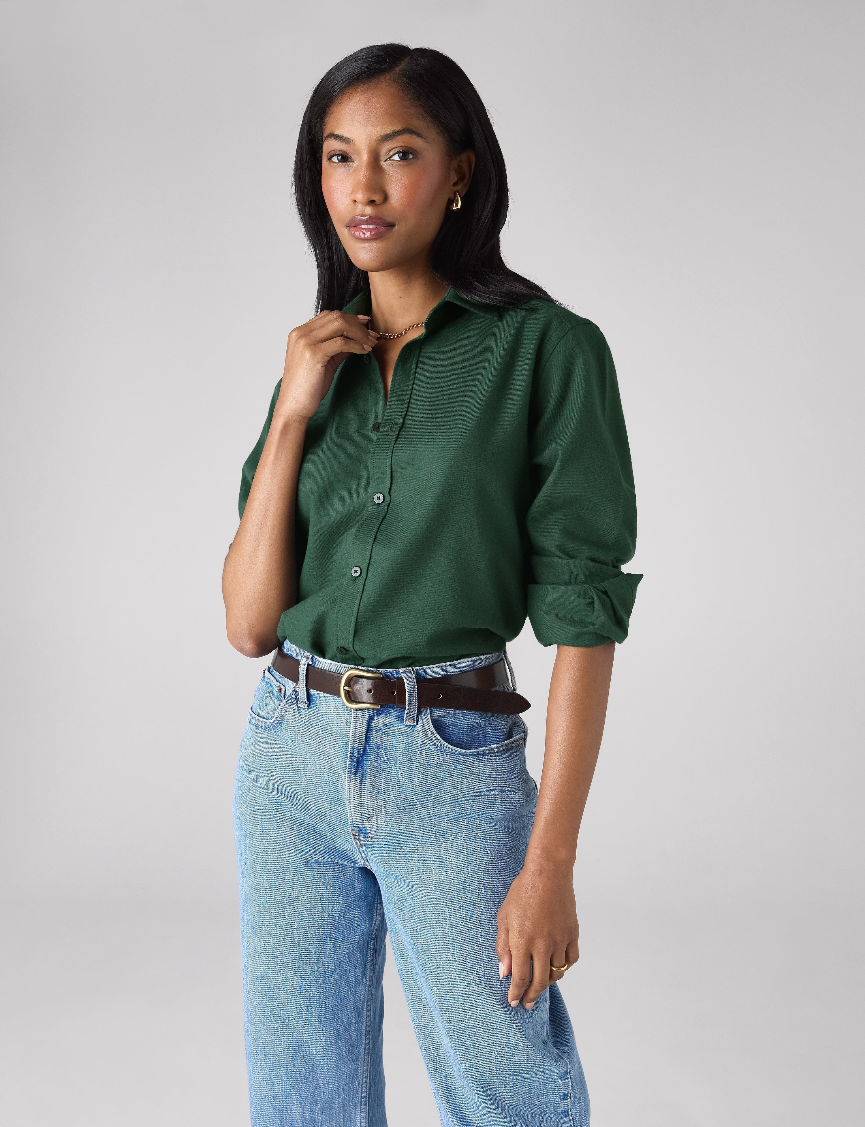 The Classic: Fine Brushed, Dark Khaki Secondary image