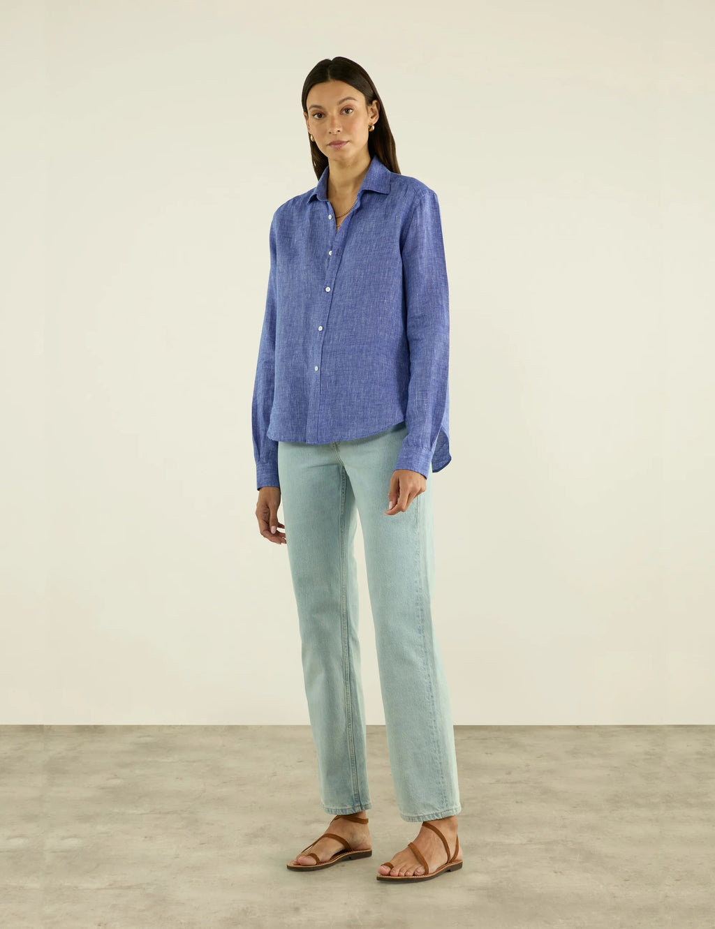The Classic: Linen, Lapis Blue