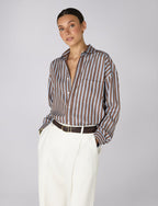 The Weekend: TENCEL™ Lyocell, Mocha Multi Stripe