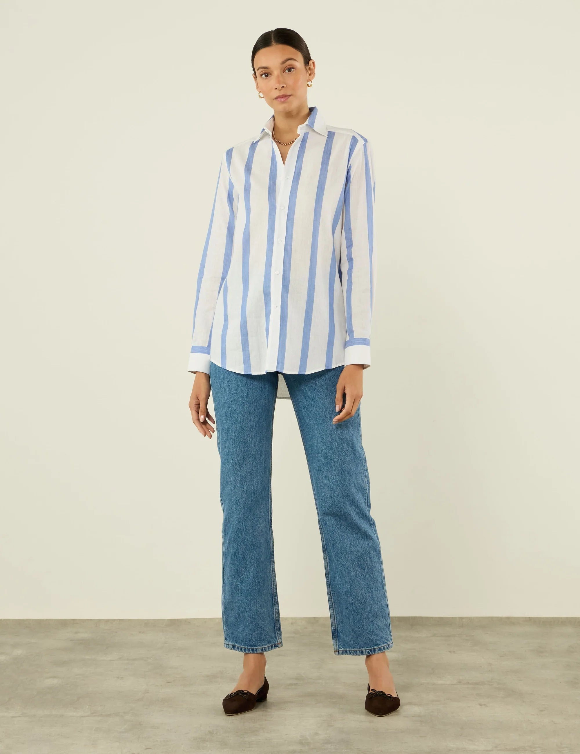 The Boyfriend: Weave, Ocean Blue Stripe Secondary image