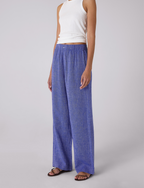The Set: Linen Lapis Shirt & Palazzo