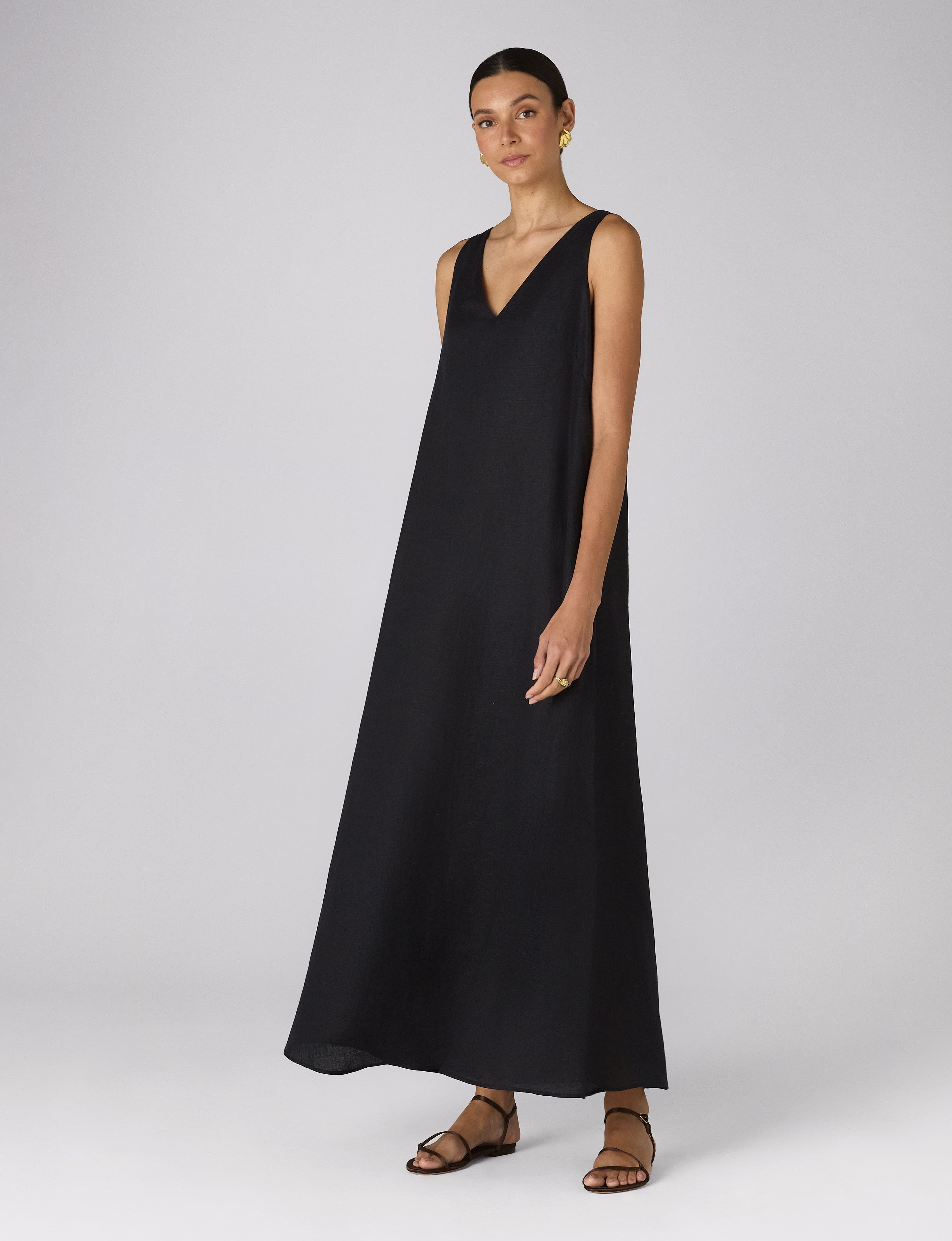 Blenheim Dress: Linen, Black Secondary image