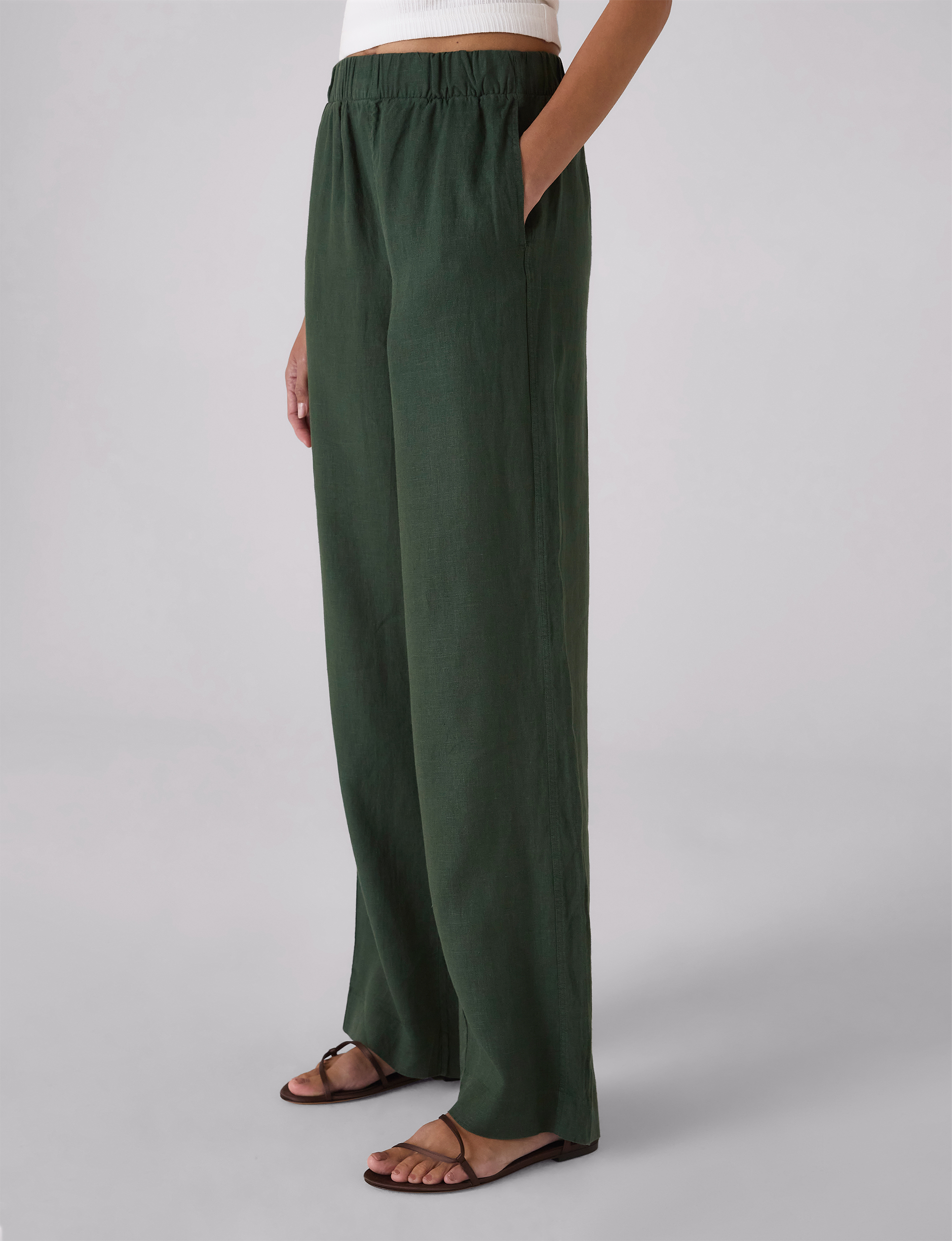 The Palazzo: Linen, Hunter Green Secondary image
