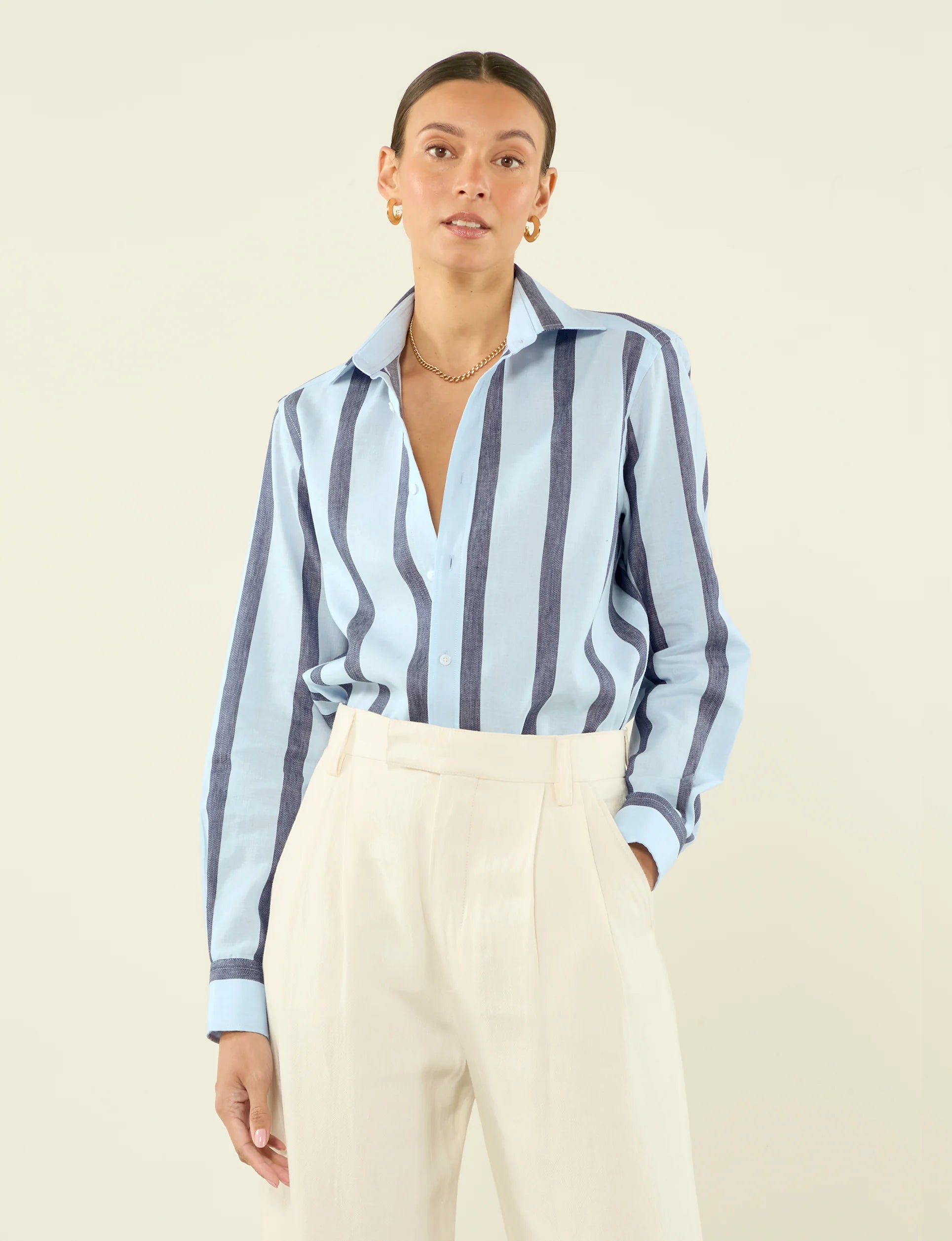 The Boyfriend: Weave, Blue and Navy Stripe Secondary image
