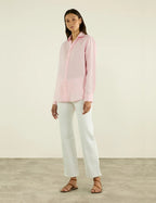 The Boyfriend: Linen, Grapefruit Pink