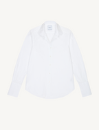The Boyfriend Exaggerated Cuff: Fine Poplin, White