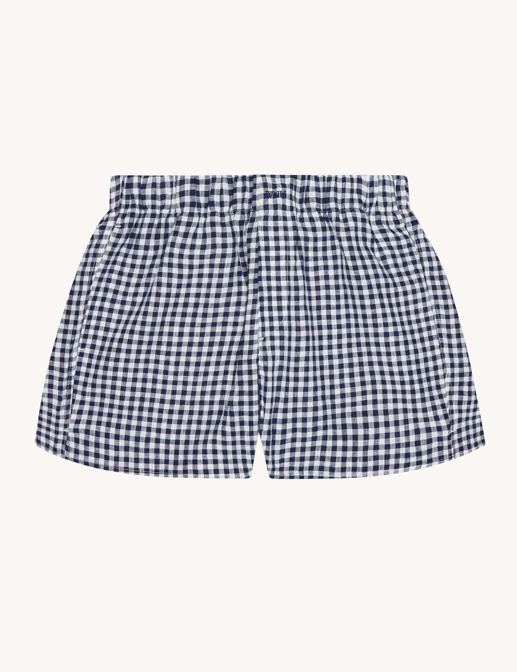 The Set: Linen Navy Blue Gingham Shirt & Boxer