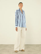 The Boyfriend: Weave, Blue and Navy Stripe