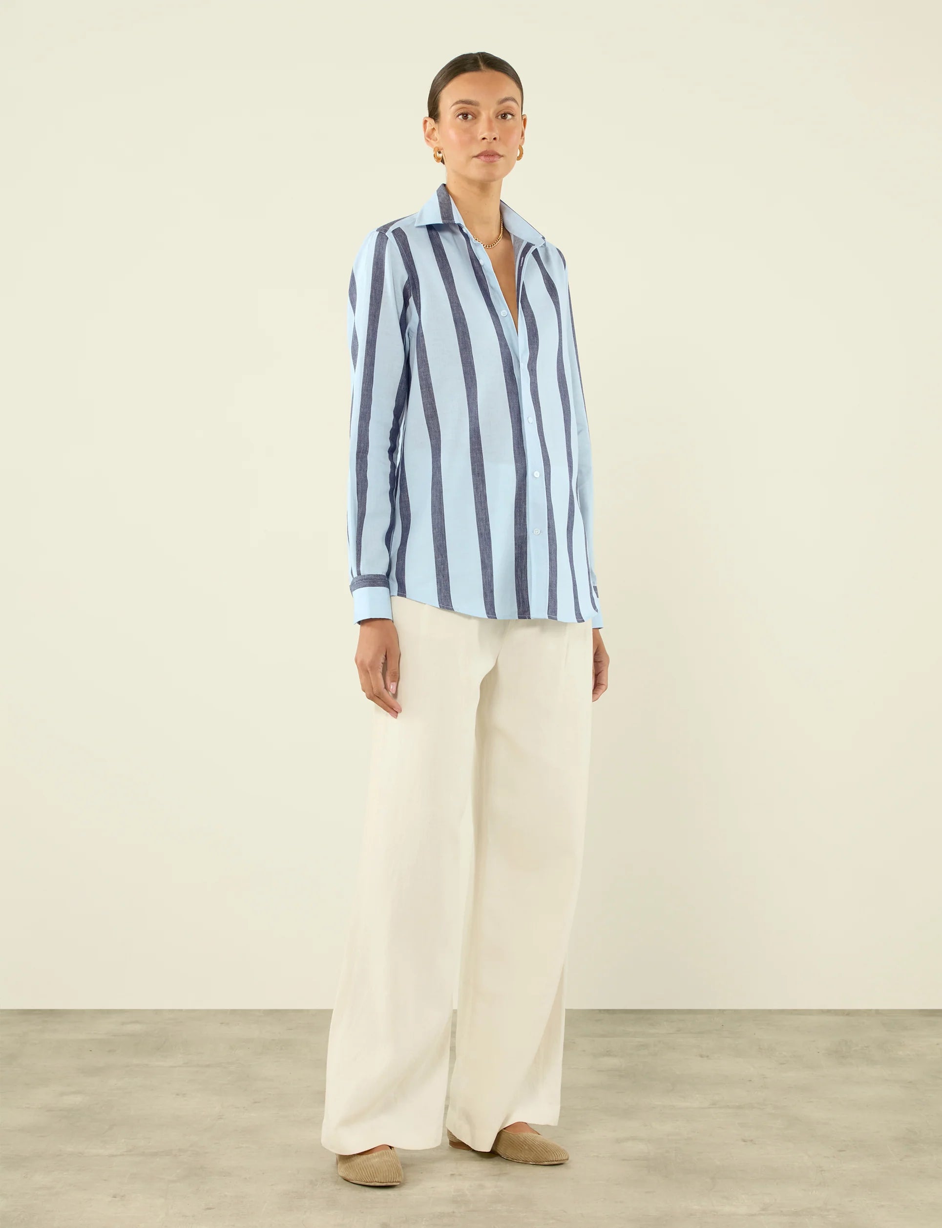 The Boyfriend: Weave, Blue and Navy Stripe