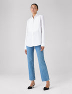 The Dress Shirt Curved Bib: Poplin, White