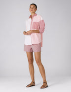 The Set: Seersucker Pink Patchwork Shirt & Pink and Berry Stripe Boxer
