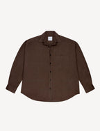 The Set: Hemp Chocolate Shirt & Seersucker Rampling Mocha Stripe Trousers