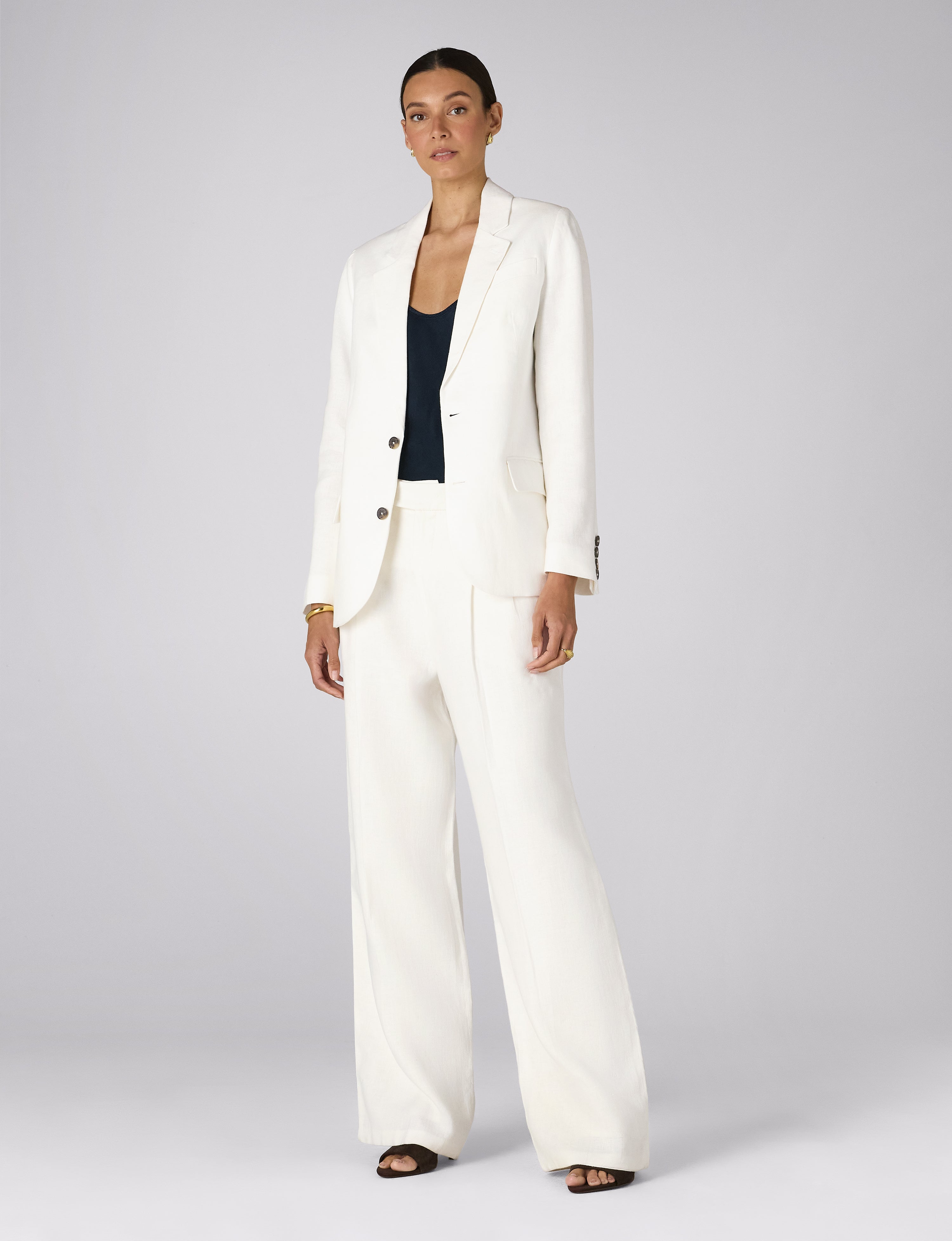 Rampling Trouser: Linen, Ivory