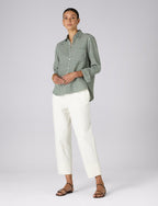 The Classic: Linen, Green Gingham