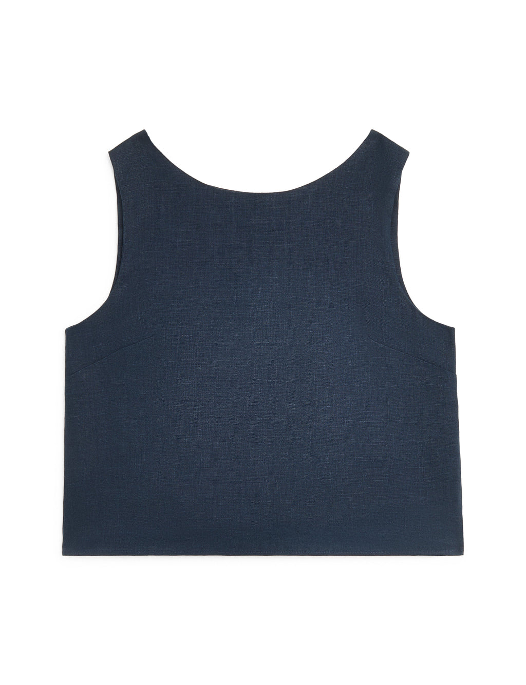 The Set: Linen Top & Court Short, Navy and Gingham Navy Blue