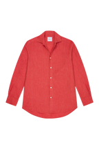 The Set: Linen Cardinal Red Shirt & Boxer