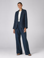 Hutton Blazer: Linen, Navy Blue