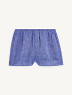 Court Short: Linen, Lapis Blue
